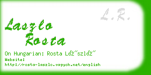 laszlo rosta business card